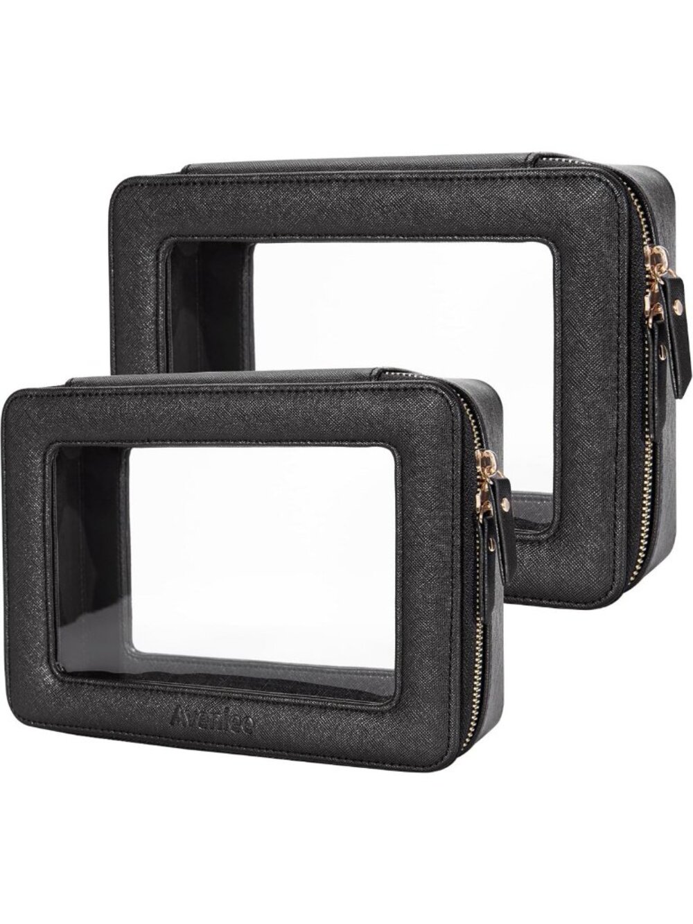 Clear Makeup Bag Set - Portable Travel Toiletry & Cosmetic Organizer, 2pcs